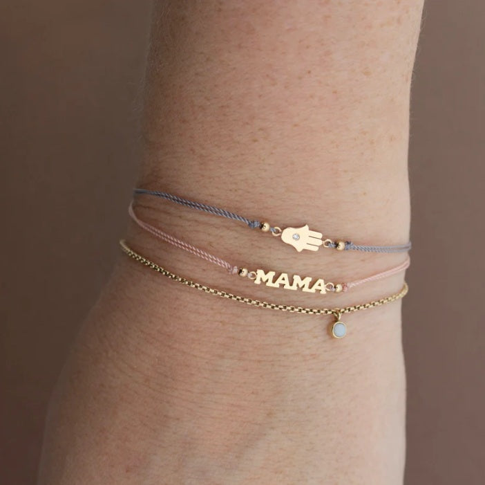 Zoë Chicco Hamsa Diamond Cord Bracelet