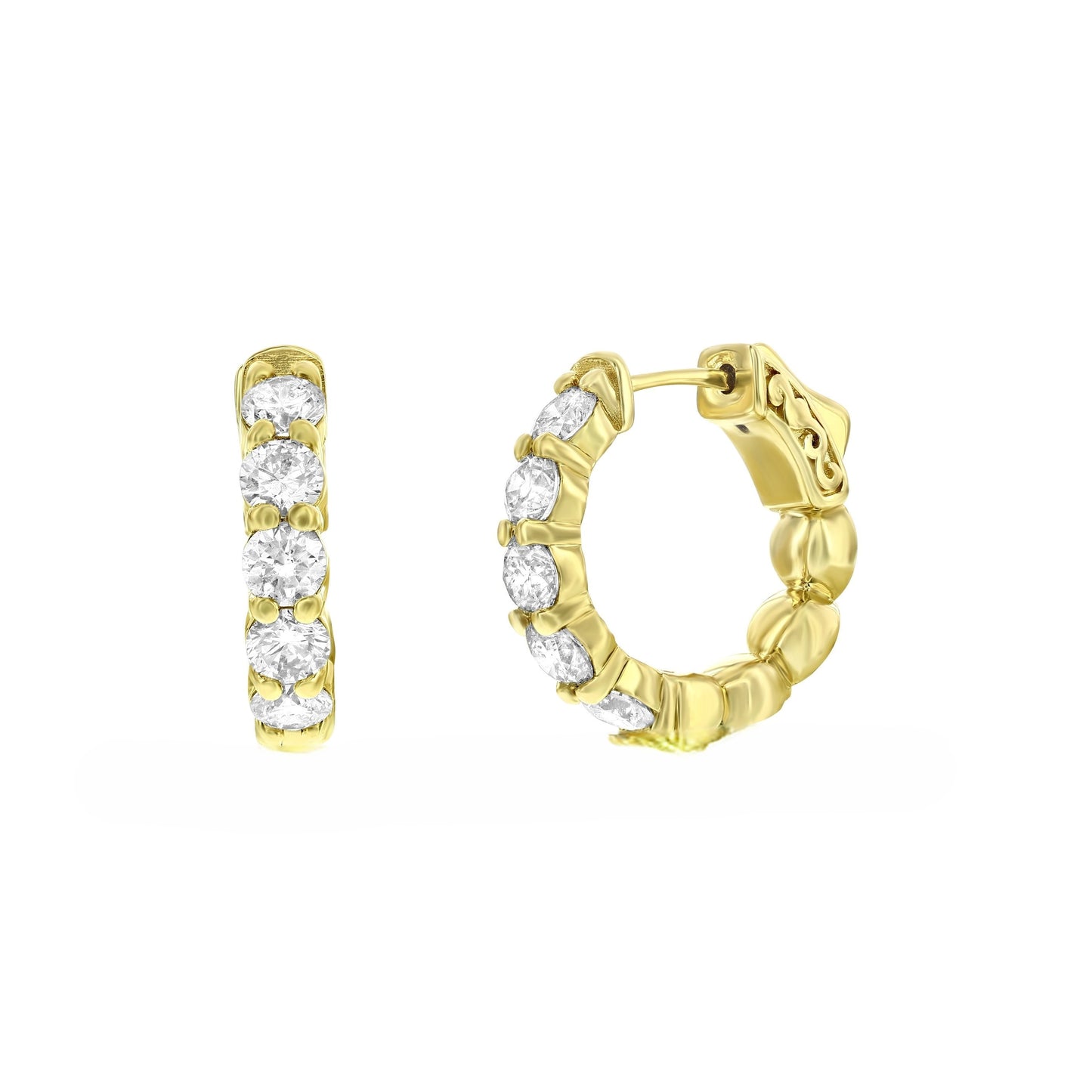 Diamond Hoop Earrings