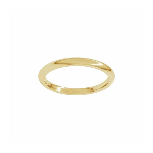 Yellow Gold 2mm Band Ring