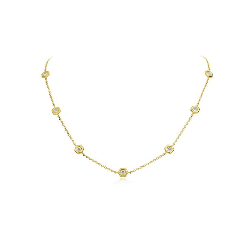 Gumuchian Mini B Diamond Necklace