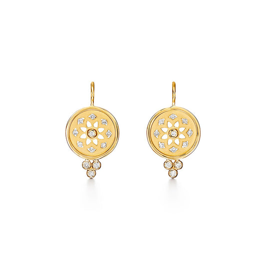 Temple St. Clair Mandala Diamond Drop Earrings