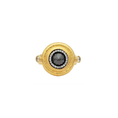 Gurhan Muse Gold Black and White Diamond Ring