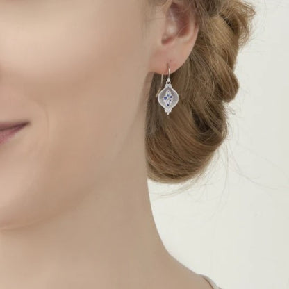 Adel Chefridi Raindrop Sapphire, Aquamarine, & Diamond Earrings