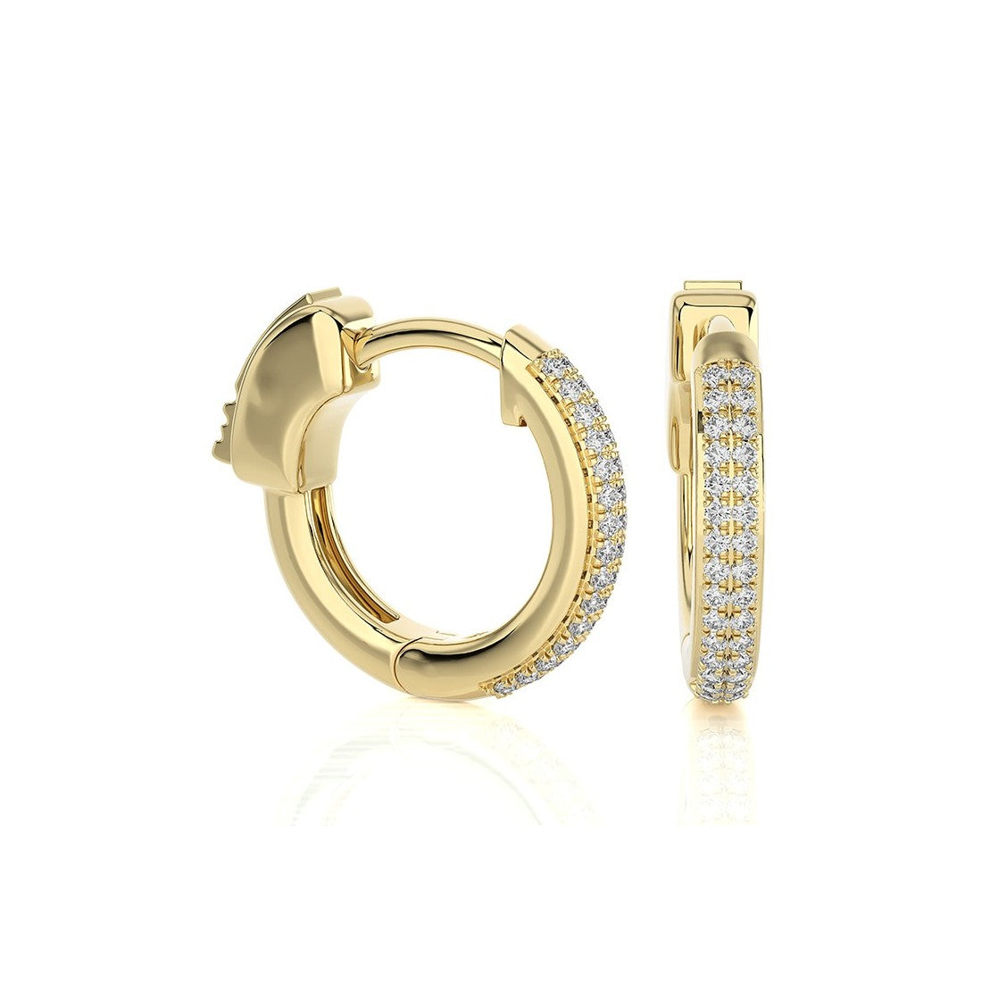 Diamond Huggie Earrings
