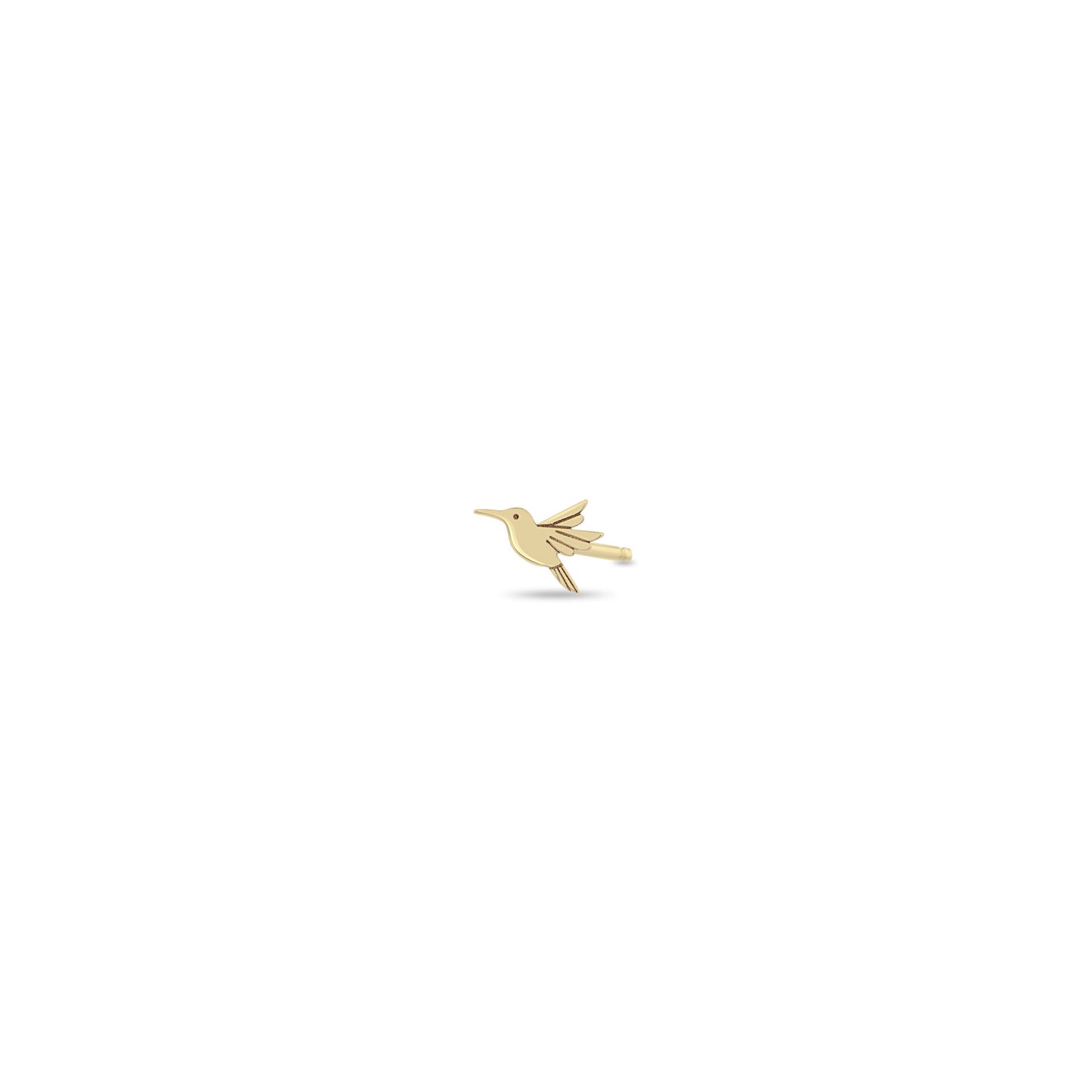 Zoe Chicco Single Hummingbird Stud Earring