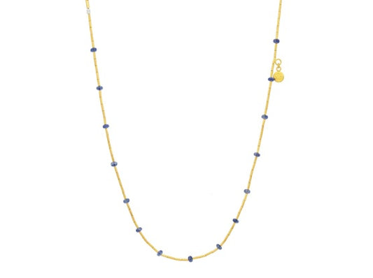 Gurhan Rain Cabochon Blue Sapphire Bead Necklace