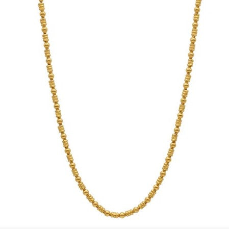 Gurhan Spell Mixed Shape Gold Bead Necklace