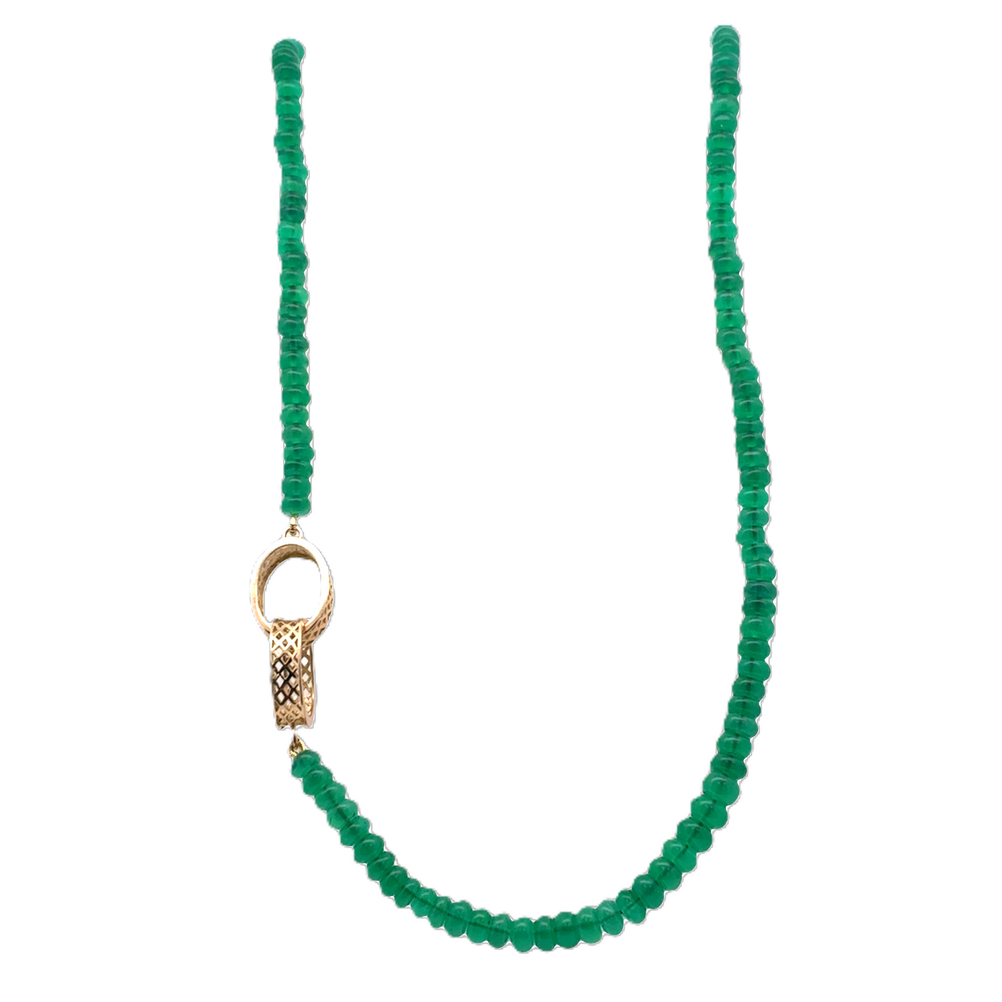 Ray Griffths Emerald Bead & Crownwork® Link Necklace
