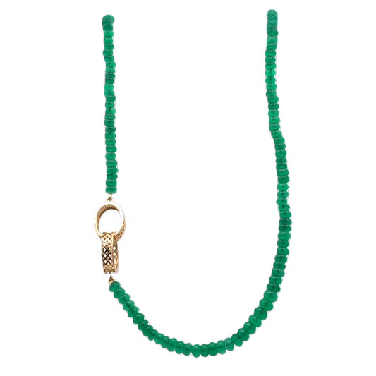 Ray Griffths Emerald Bead & Crownwork® Link Necklace