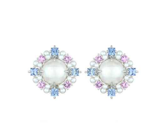Paul Morelli Pearl and Sapphire Earrings