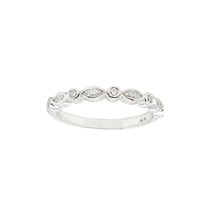Round and Marquise Diamond Band