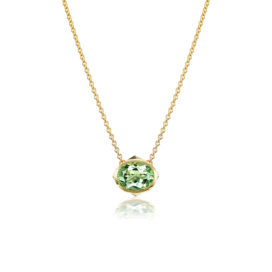 Chris Correia Yellow Gold Green Tourmaline Drop Pendant