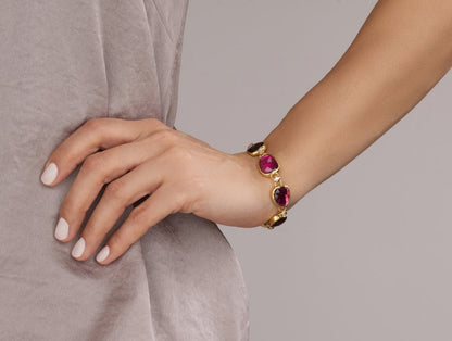 Gurhan Elements Pink Tourmaline and Diamond Bracelet