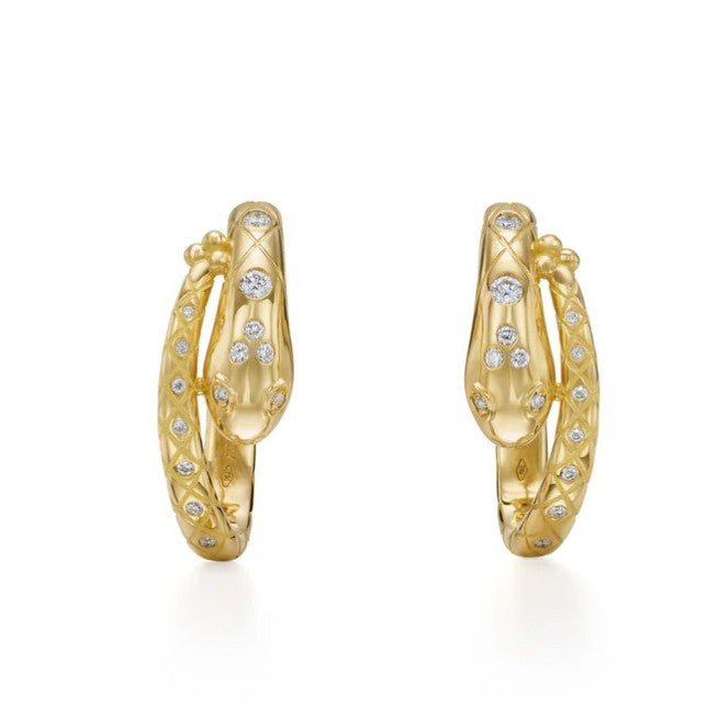 Temple St. Clair Delphi Serpent Hoop Earrings