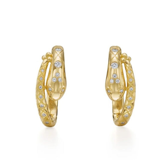 Temple St. Clair Delphi Serpent Hoop Earrings