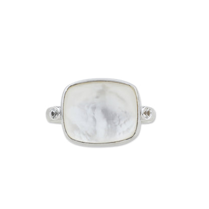 Silver Mother of Pearl Ring