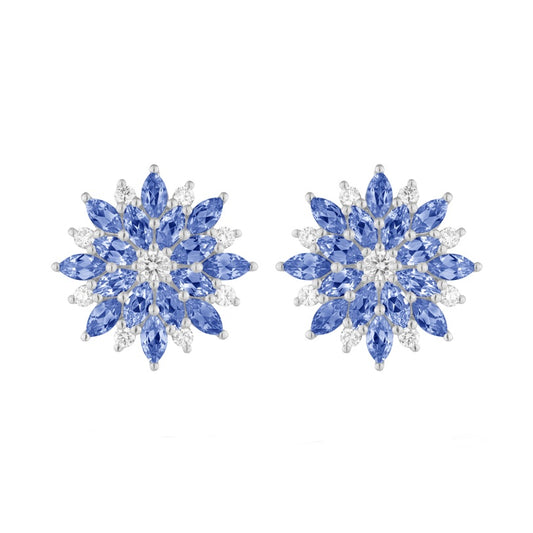 Sapphire & Diamond Stud Earrings