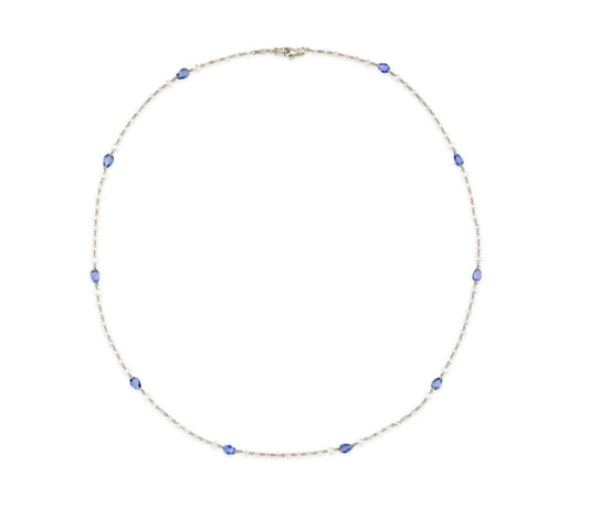 Paul Morelli Blue Sapphire and Diamond Necklace