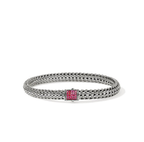 John Hardy Silver Icon Ruby Bracelet