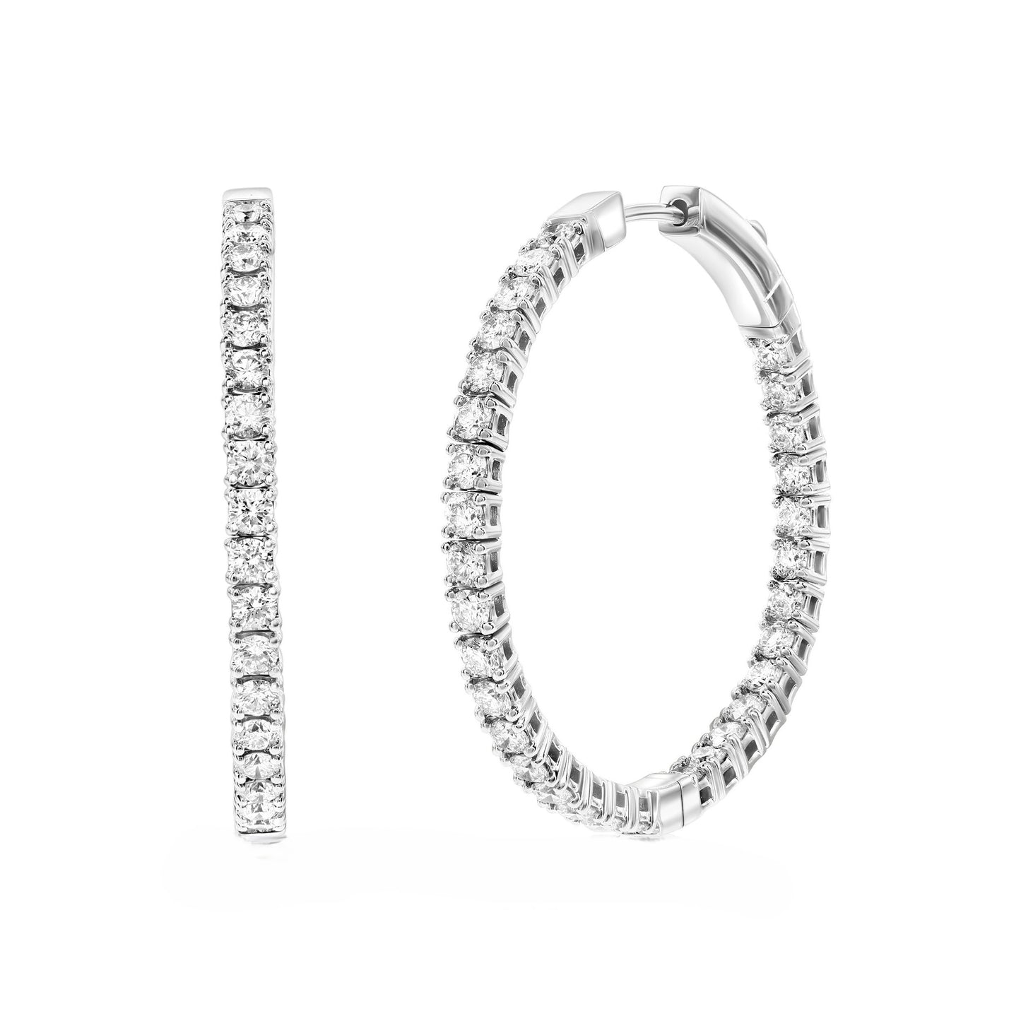 Diamond Hoop Earrings