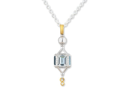 Lika Behar Twirly Topaz and Diamond Pendant