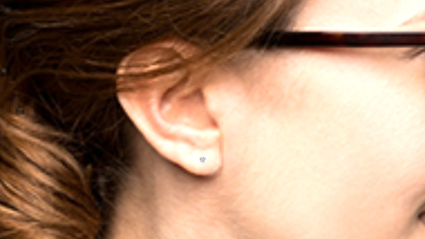 Round Diamond Single Stud Earrting