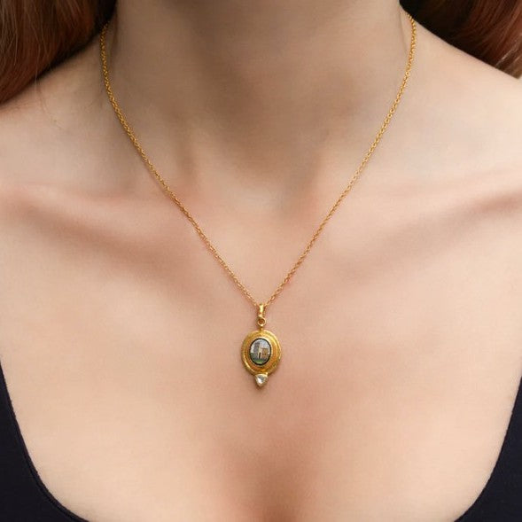 Gurhan Antiquities Moasic & Diamond Pendant