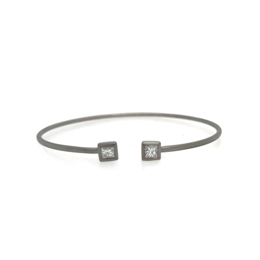 White Gold Diamond Cuff Bracelet