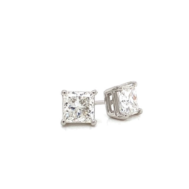 Princess Cut Diamond Stud Earrings