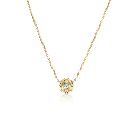 Chris Correia Yellow Gold Flower Diamond Pendant