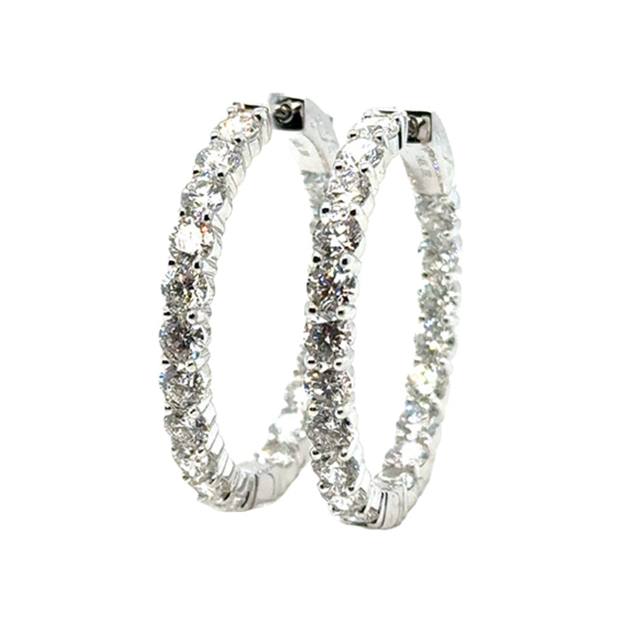 Diamond Hoop Earrings