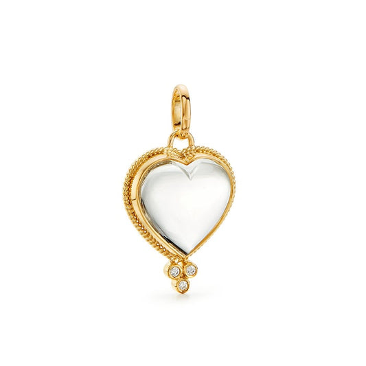 Temple St. Clair Heart and Diamond Pendant