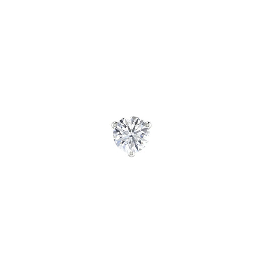 Round Diamond Single Stud Earring