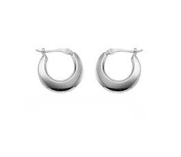 White Gold Hoop Earrings