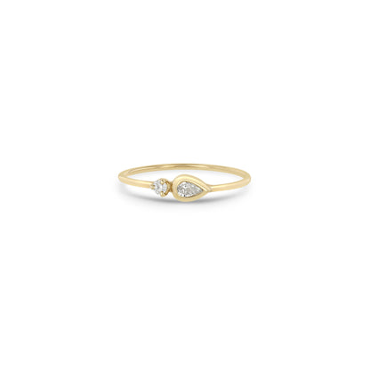 Zoë Chicco Pear and Diamond Stack Ring