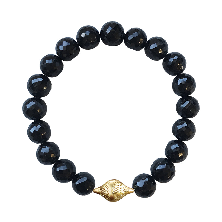 Ray Griffiths Black Spinel & Crownwork® Bead Stretch Bracelet