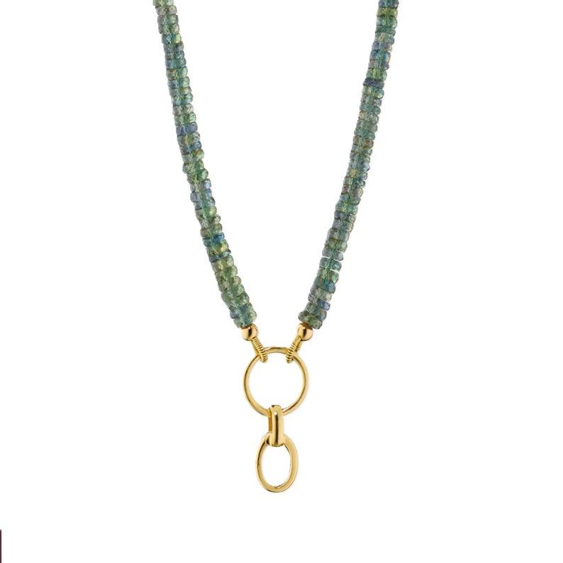 Monica Rich Kosann Green Sapphire Bead Necklace