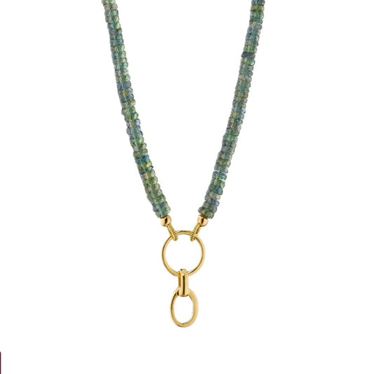 Monica Rich Kosann Green Sapphire Bead Necklace