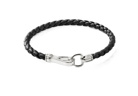 John Hardy Sterling Silver and Leather Bracelet
