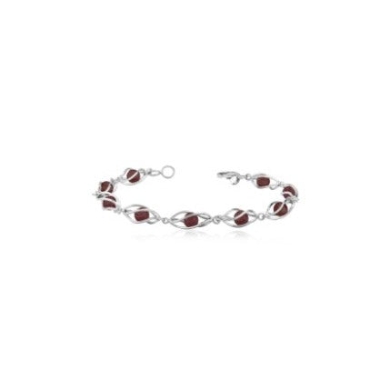 Sterling Silver Garnet Bracelet