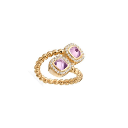 Gumuchian Pink Sapphire Nutmeg Crossover Ring