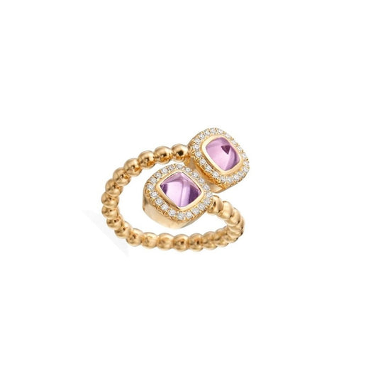 Gumuchian Pink Sapphire Nutmeg Crossover Ring