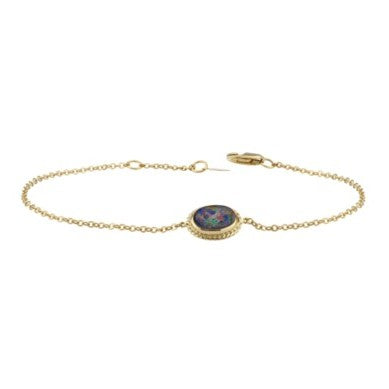 Yellow Gold Opal Bracelet