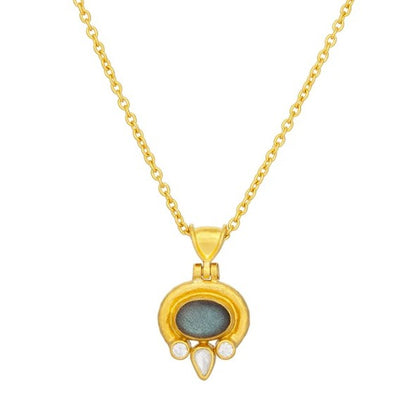 Gurhan Muse Gold Labradorite and Diamond Pendant