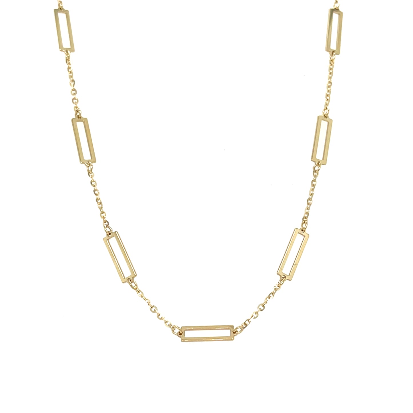 Yellow Gold Station Necklace