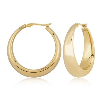 Sterling Silver Vermeil Hoop Earrings