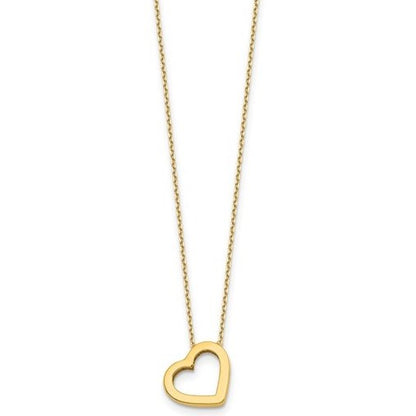 Yellow Gold Heart Necklace