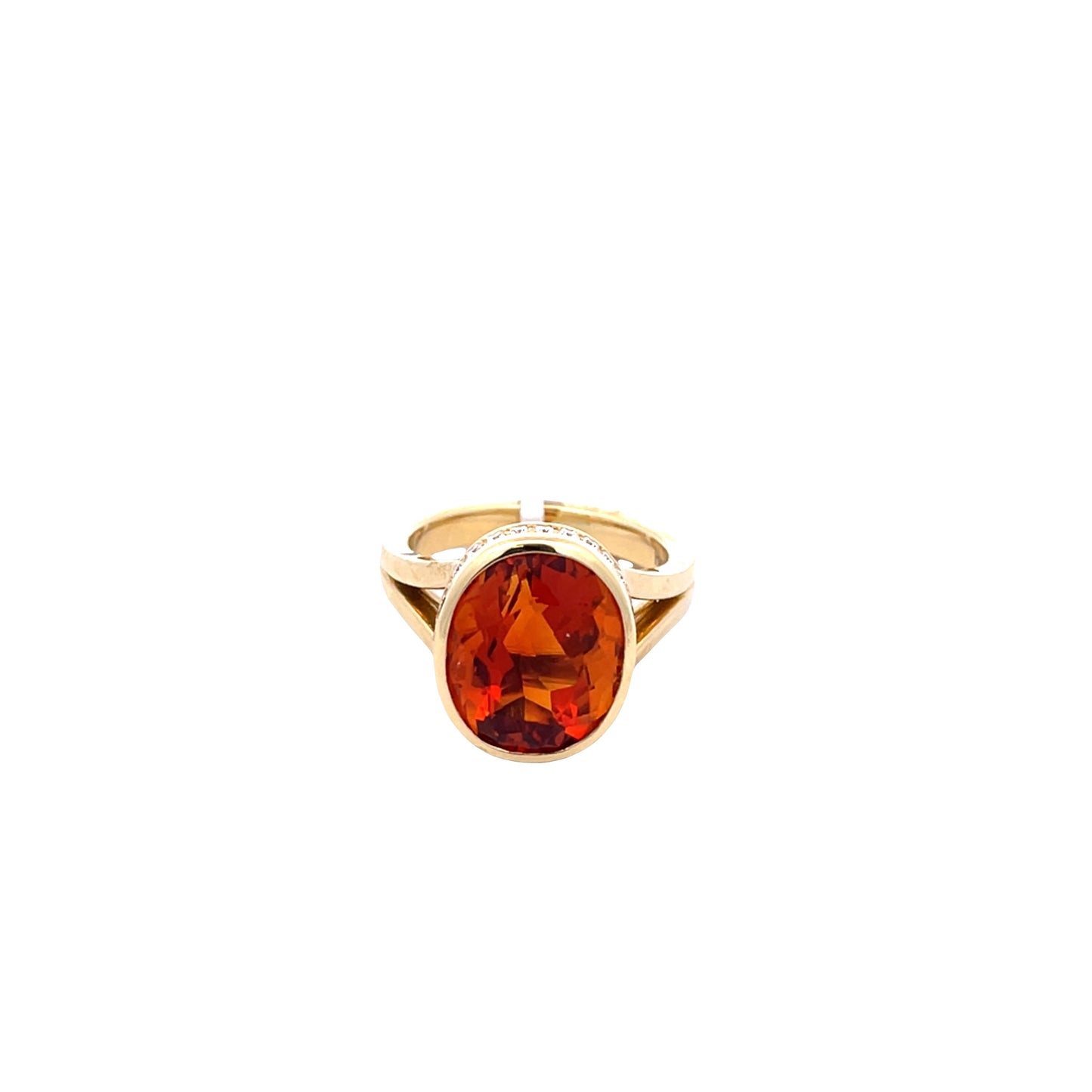 Suna Citrine and Diamond Ring