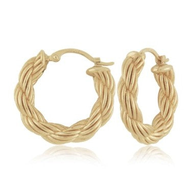 Sterling Silver Vermeil Hoop Earrings