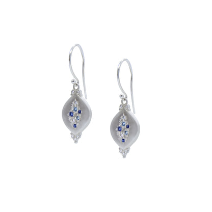 Adel Chefridi Raindrop Sapphire, Aquamarine, & Diamond Earrings